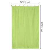 Tab Top Curtain Panel for Porch, Doors 54x84 2ct/Pack
