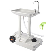 Foot Pump Hand Wash Station with Wheels 8 gal