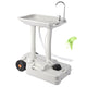 Foot Pump Hand Wash Station with Wheels 8 gal