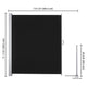 Retractable Side Awning Privacy Screen 71" x 118"