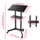 Adjustable Mobile Laptop Cart Black