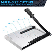 15" Paper Trimmer, Guillotine and Cutter(12-sheet capacity)