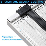 15" Paper Trimmer, Guillotine and Cutter(12-sheet capacity)