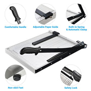 15" Paper Trimmer, Guillotine and Cutter(12-sheet capacity)