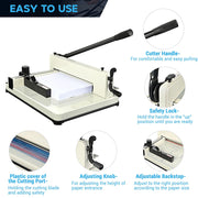 12" Steel Manual Guillotine, Paper Cutter and Trimmer(400-sheet capacity)