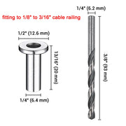 1/8" Cable Railing Kit 50pcs Protector Sleeves 316 Stainless Steel