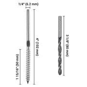 1/8" Cable Railing Kit 4in Swage Lag Screws 40pcs Left & Right