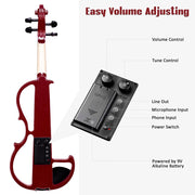 4/4 Electric Violin for Beginners Headphone Rosin Case Included