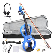 Full Size Electric Violin for Beginners with Headphone Rosin Case