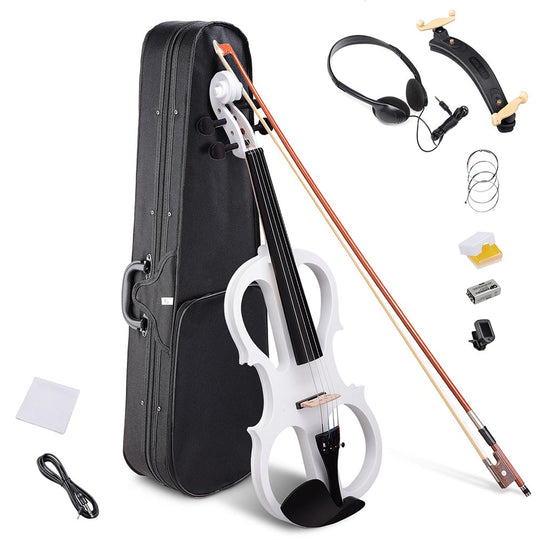 Full Size Electric Violin for Beginners with Headphone Rosin Case