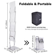 Foldable Literature Stand Magazine Rack 4 Pockets