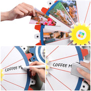 WinSpin Prize Wheel Double Gears Tabletop Round Base, 24"