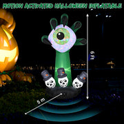 Halloween Inflatable Monster Hand Eyeball Music & 4 Modes