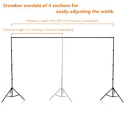 TheDisplayOutlet 8x10 ft Adjustable Metal Photo Backdrop Stand Image