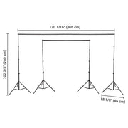 TheDisplayOutlet 8x10 ft Adjustable Metal Photo Backdrop Stand Image
