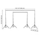 TheDisplayOutlet 8x10 ft Adjustable Metal Photo Backdrop Stand Image