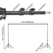 7x10 ft Adjustable Metal Photo Backdrop Stand