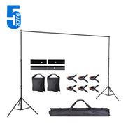 TheDisplayOutlet 7x10 ft Adjustable Metal Photo Backdrop Stand, 5ct/pack Image