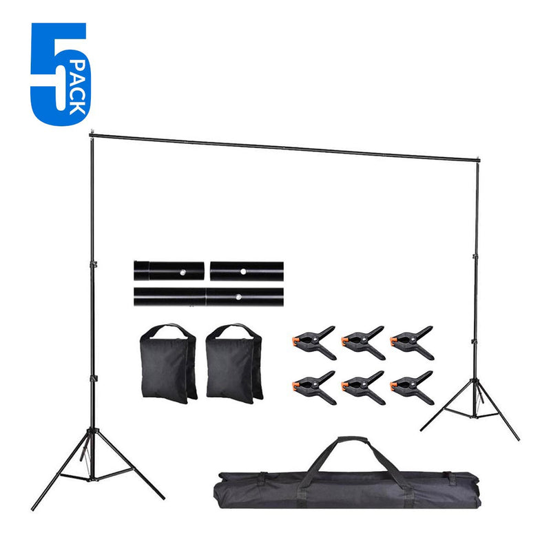 TheDisplayOutlet 7x10 ft Adjustable Metal Photo Backdrop Stand, 5ct/pack Image