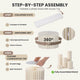 TheDisplayOutlet 5ct. White Paper Display Pedestals Grouped Plinths (8",16",24",32",40") Image