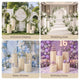 TheDisplayOutlet 5ct. White Paper Display Pedestals Grouped Plinths (8",16",24",32",40") Image