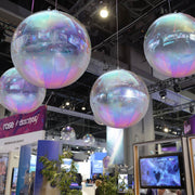 TheDisplayOutlet Giant Inflatable Mirror Ball in Iridescent, Gold, Silver, Black Image