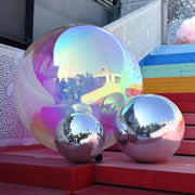 TheDisplayOutlet Giant Inflatable Mirror Ball in Iridescent, Gold, Silver, Black Image