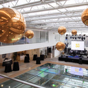 TheDisplayOutlet Giant Inflatable Mirror Ball in Iridescent, Gold, Silver, Black Image