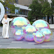 TheDisplayOutlet Giant Inflatable Mirror Ball Shinny Balls with Electric Pump, Iridescent Image