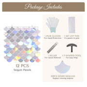 Arched Sequin Shimmer Wall Decorative Signs Tradeshow Backdrop