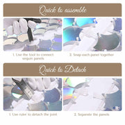 Arched Sequin Shimmer Wall Decorative Signs Tradeshow Backdrop