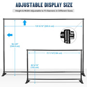 10x8ft Heavy Duty Shimmer Wall Backdrop with Frame