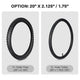 TheDisplayOutlet 3ct. Replacement Bicycle Tires & Tubes for 16"-24" Wheel, 20x2.125 Image