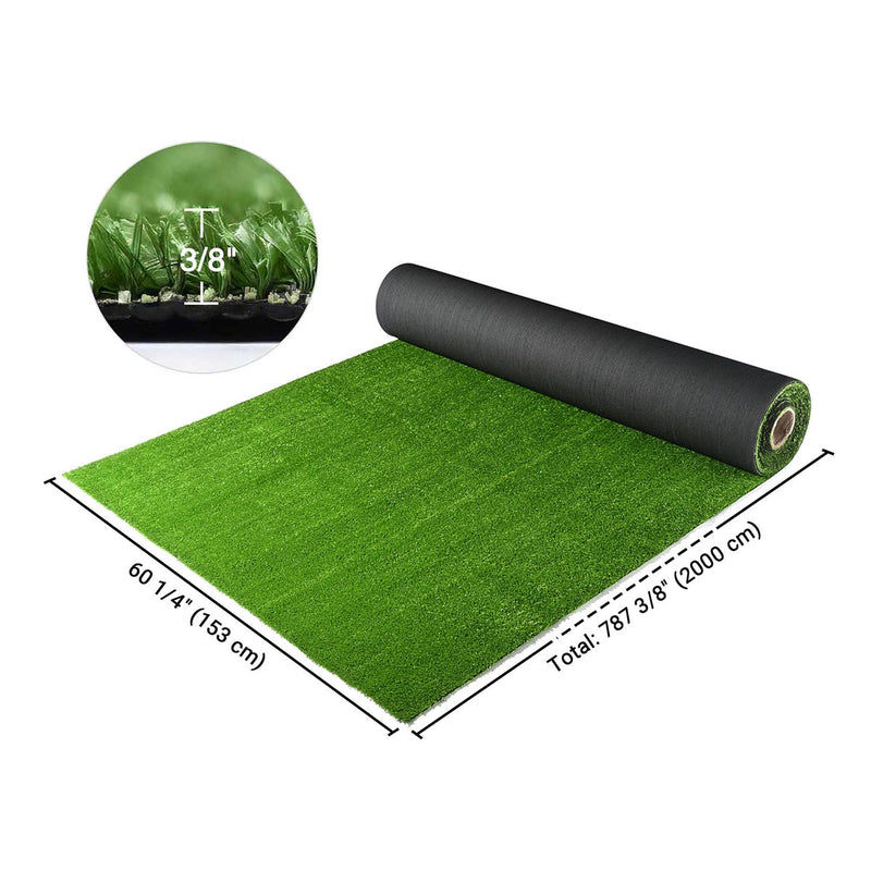 TheDisplayOutlet Artificial Turf Rolls for Playground Backyard 3/8