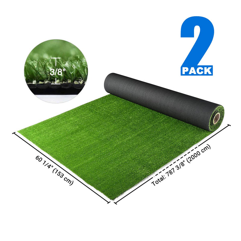 TheDisplayOutlet Artificial Turf Rolls for Playground Backyard 3/8