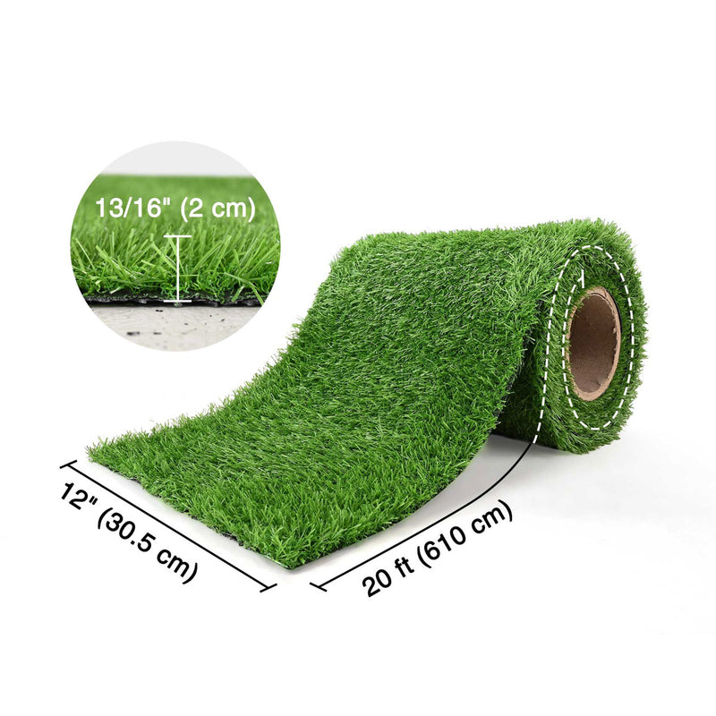 TheDisplayOutlet Artificial Grass Turf Strips for Pavers Driveway Yard 13/16