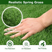TheDisplayOutlet Artificial Turf Rolls for Playground Backyard 13/16" Pile Height Image