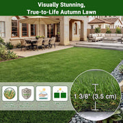 TheDisplayOutlet Artificial Turf Multi-Tone Blend with Tan Thatch 1.38" Pile Image