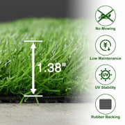 TheDisplayOutlet Artificial Turf Rolls for Playground Backyard 1 3/8" Pile Height Image