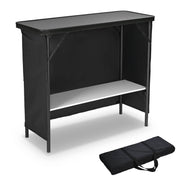 TheDisplayOutlet Portable Folding Bar Counter Table with Storage, Classic 39in Image