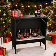 TheDisplayOutlet Portable Folding Bar Counter Table with Storage Image
