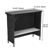 TheDisplayOutlet Portable Folding Bar Counter Table with Storage Image