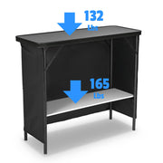 TheDisplayOutlet Portable Folding Bar Counter Table with Storage Image