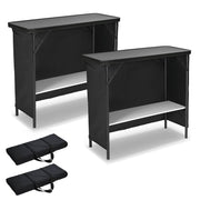 TheDisplayOutlet Portable Folding Bar Counter Table with Storage, Classic 78in Image
