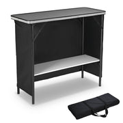 TheDisplayOutlet Portable Folding Bar Counter Table with Storage, Glitter 39in Image