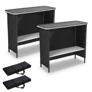 TheDisplayOutlet Portable Folding Bar Counter Table with Storage, Glitter 78in Image