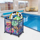 Large Pool Storage Bin Mesh Basket with Casters 37x24x35