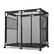 Large Pool Storage Bin Mesh Basket with Casters 37x24x35