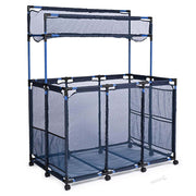 TheDisplayOutlet Pool Storage Bin Mesh Basket for Float, Raft, Noodle, 210 Gal+2nd Tier Blue Image