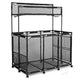 TheDisplayOutlet Pool Storage Bin Mesh Basket for Float, Raft, Noodle, 210 Gal+2nd Tier Black Image